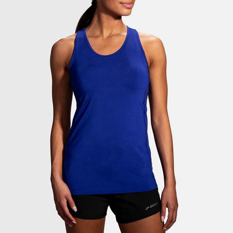 Brooks Pick-Up Australia - Women's Running Tank Top - Blue (014236-FLS)